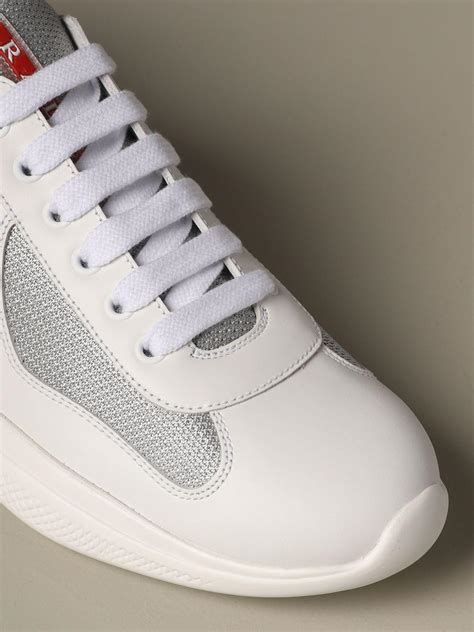 prada white americas cup patent leather sneakers men|prada americas cup sneakers men.